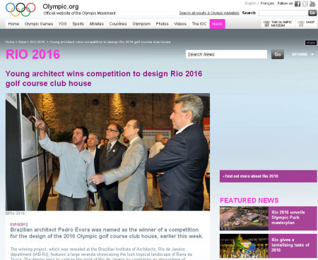 Rio 2016 website