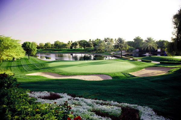 The par 3, 7th hole on the Majilis Course