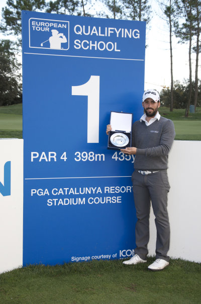 John Parry, winner of the 2012 Q School Final Stage at PGA Catalunya Resort near Barcelona