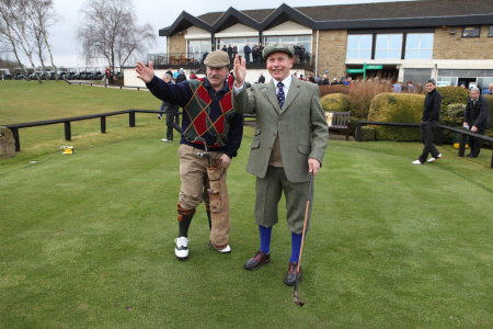 Mr Captain with caddie Lionel Levine