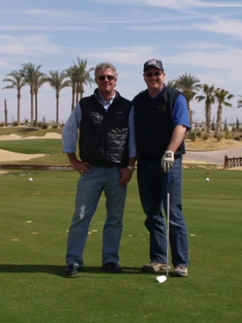 Tad King and Tim Lobb at the newly opened El Ein Bay