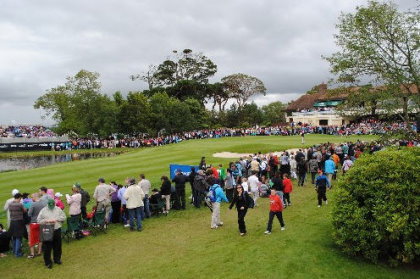 Happier times: Hole 18 on Killeen Course at Irish Open 2011
