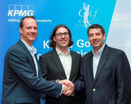 Chris Card, General Manager Abu Dhabi Golf Club and Saadiyat Beach Golf Club, Andrea Sartori, Partner KPMG and Chris White, General Manager YAS Links