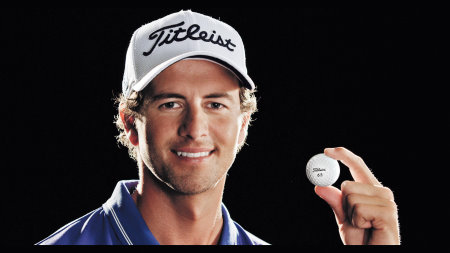 Adam Scott congratulates Titleist on 65 years