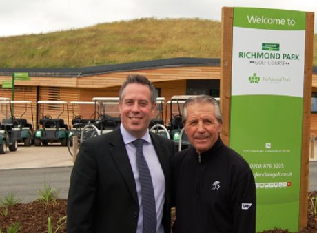 Jon Dummett, General Manager for Richmond Park Golf Course, and Gary Player