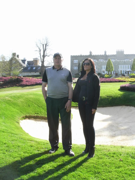 Kenny Mackay and Penny Long in front of the Wentworth Practice Bunker