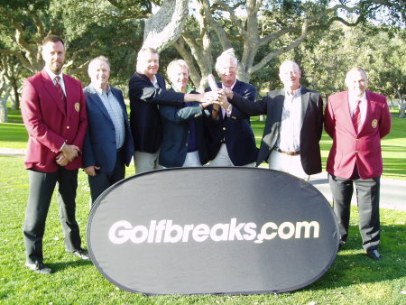 2013 winning team: Sweden’s Peter Dahlberg and his team, together with the two PGA Tournament Directors and Jim Long, Golfbreaks.com.