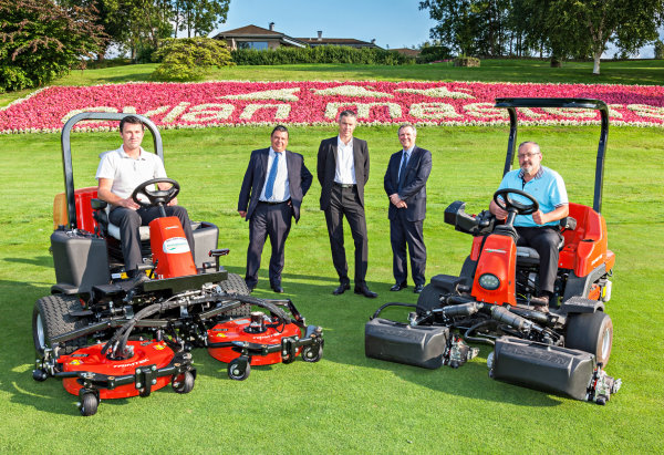 (l-r) Valentin Prost, Laurent Proupin, Yannick Le Hec, David Withers and Jean Yves Vulliez at the re-signing of the agreement