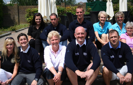 Sarah Bennett, front row in white top, with residents of Chavasse VC House in Colchester