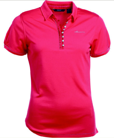 Ladies’ Linden Polo 
RRP: £69.99; Sizes: XS-XXL; Colours: exotic coral, white, lagoon
