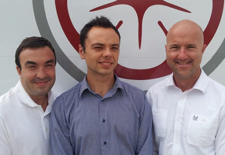 l-r Daniel Abrahams, Dan Coughlan and Nick Ward