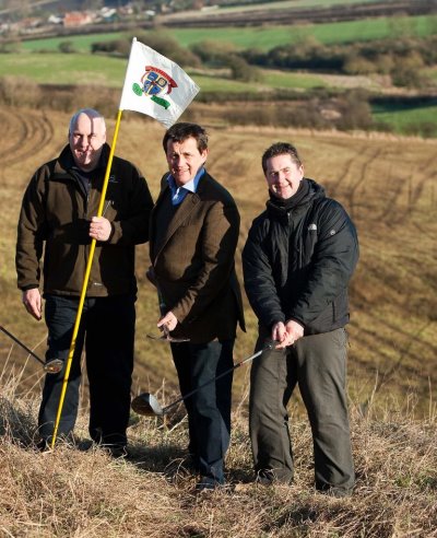  l to r Roger Shaw course manager, John Adamson owner Ramside Estates, golf architect Jonathan Gaun