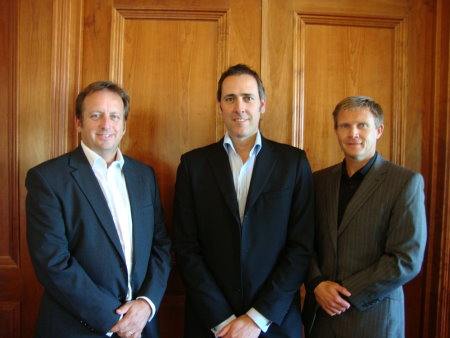 (from left) Simon Wordsworth, Chief Executive and Fellow of the PGA, Matt Roberts, Director and PGA Golf Professional, Mark Reed, Director and Advanced Member of the PGA