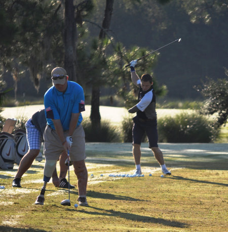 On the practice ground