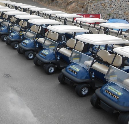 New Club Car fleet at Golf de Andratx, Mallorca