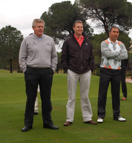 Course designer, Colin Montgomerie alongside Gary Johnston of European Golf Design and Cahit Sahin, General Manager of The Montgomerie Maxx Royal