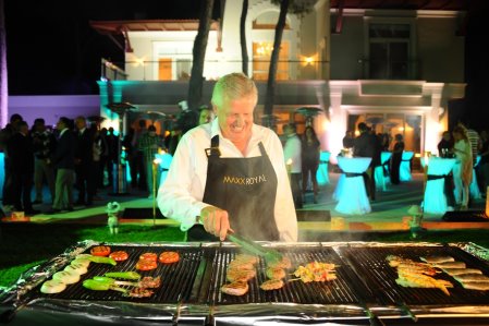 Monty shows off his culinary skills