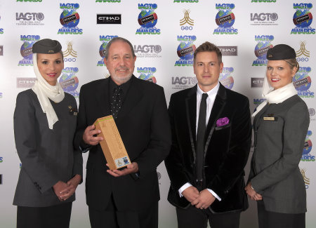 The winner of the IAGTO Sustainable Golf Course of the Year 2014 - Ritz Carlton Golf Club, Orlando, Grande Lakes. (Award accepted by Paulo Machado, Marco Island Marriott Beach Resort, Golf Club & Spa.)