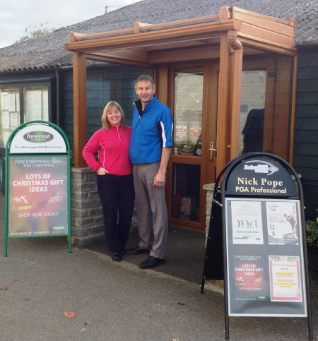 Nick and Carole Pope from the Isle of Wedmore Golf Club in Somerset