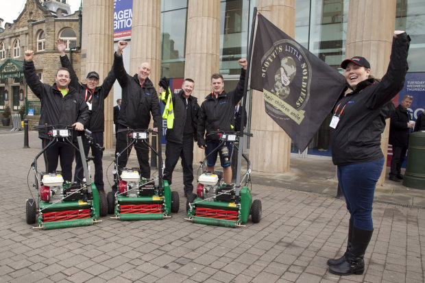 David Steventon, Stuart Johnson, Mark Hillaby, Gordon Irvine MG, Tim Johnson and Amy Steventon arrive at BTME