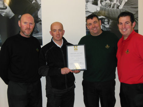 From left Colin Law (Head Greenkeeper, Burnside) Sandy Reid (Links Superintendent), Steve Mitchell (Head Greenkeeper, Buddon Links) and Craig Boath (Head Greenkeeper, Championship)