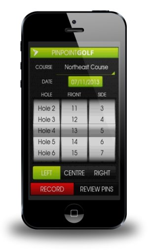 The Greenkeepers App - used for setting pin positions.