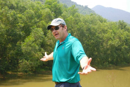 Sir Nick Faldo at Laguna Lang Co when he officially opened the course in March 2013