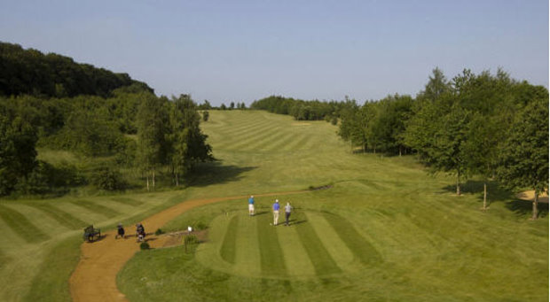 The first hole at Weybrook Park Golf Club