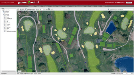 Zoom around your course and measure any area(s) using the Interactive GIS browser shown above
