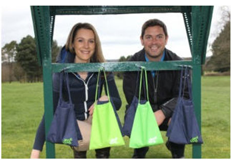 Nicola Morley with Divot Bag Dispenser
