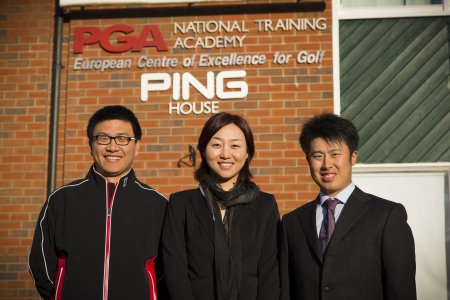 (from left) Zaixing Zhang, Zi Li and Se Xiao