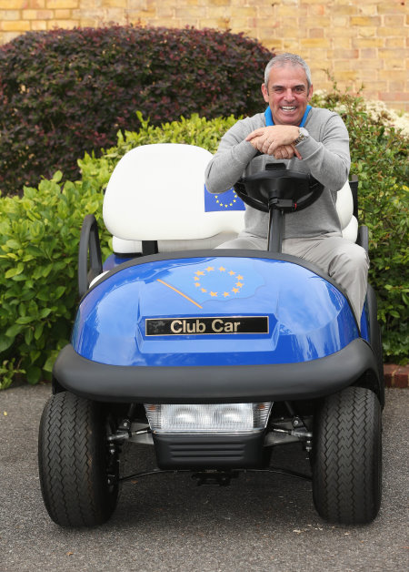 Paul McGinley, European Ryder Cup Team Captain, with his Captain’s Club Car
