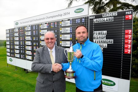 Foremost CEO Paul Hedges with 2014 Foremost Champion Kevin Crossland