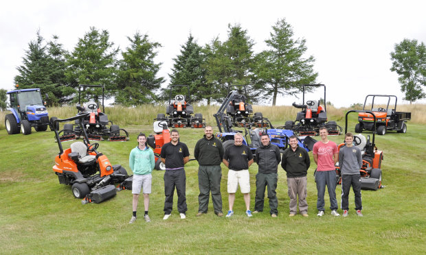 Course manager Paul Sharp with his greenkeeping team
