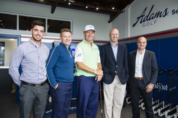 Rory Whitson (Adams Europe), Stephen Gibson (Wentworth), Ernie Els, Jeff Harris (Adams), Darren Phillips (Pure Sports Marketing)