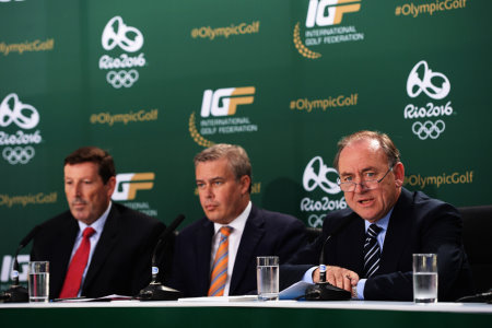 (right to left) IGF President Peter Dawson. Vice President Ty Votaw and Executive Director Antony Scanlon