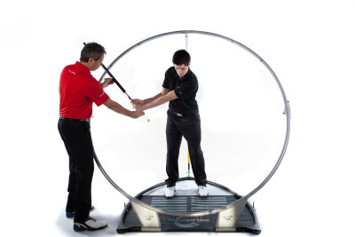 Guiding student through swing