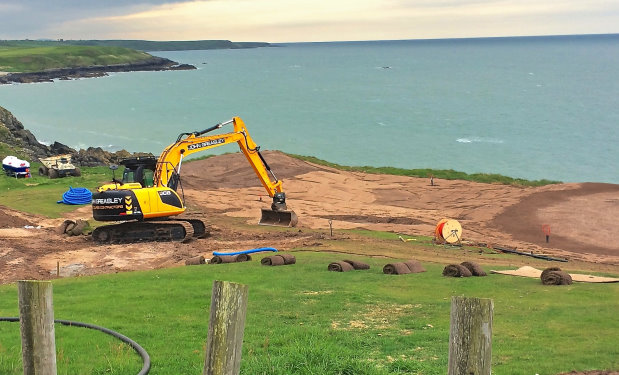 Nefyn_Golf Club: reconstruction of 'The Point'
