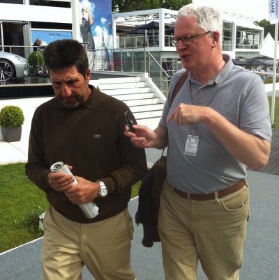 Ross Biddiscombe interviewing Jose Maria Olazabal (courtesy Ross Biddiscombe)