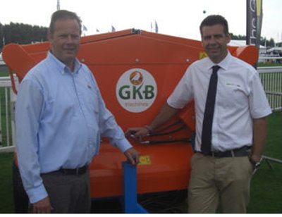 Jeremy Vincent of The Grass Group (right) pictured with Jan-Willem Kraaijeveld, Sales Manager at GKB Machines