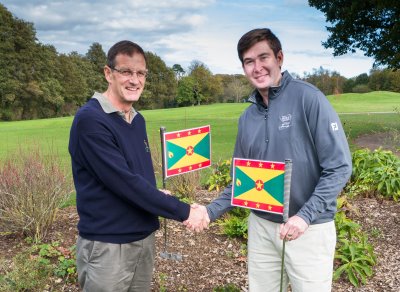 Left PeterJackson, Winne, right, Cae Menai-Davis pf The Golf Trust