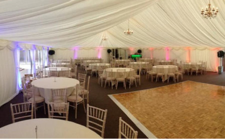 The new marquee at The Shropshire Golf Centre