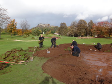 Stirling Golf Club with castle in the background