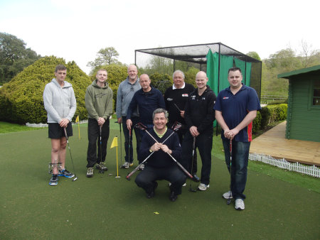 PGA Professional Terry Gosden with a group of soldiers