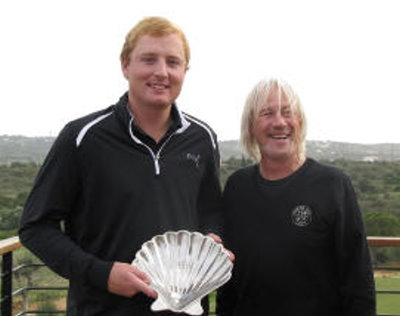 Tyler Hogarty with Espiche GC owner Peter Thornton