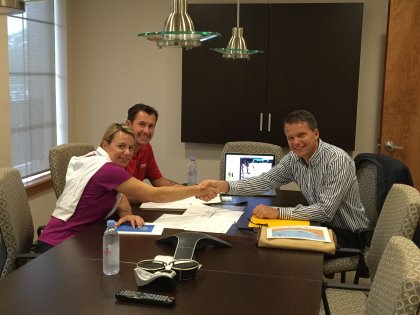 (from left) Annika, husband Mike McGee and Martin Sternberg