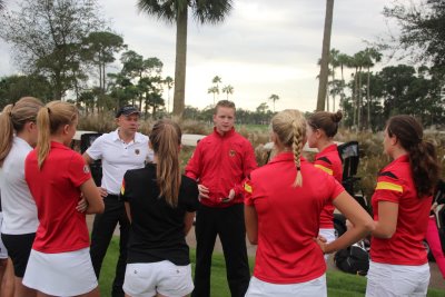 Sebastian Rühl Coaching the German Girls Golf Team