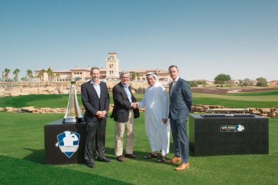 Keith Waters, Chief Operating Officer of The European Tour; David Williams, Chairman of The European Tour; Yousuf Kazim, Chief Executive Officer Jumeirah Golf Estates; and Neal Graham, General Manager of Club Operations Jumeirah Golf Estates