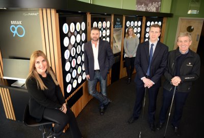 (from left) Fiona Lutz, Rob Mullen and Lindsey Ballantine (all Break90); Adrian Dye, Sintons; Alan Graham, Close House