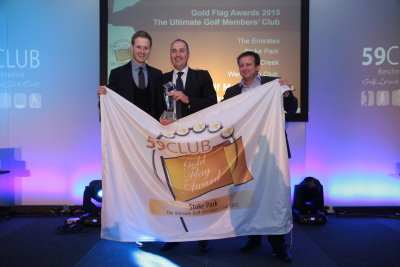 Image Stuart Collier (Stoke Park), with Dan Walker, left, and Simon Wordsworth